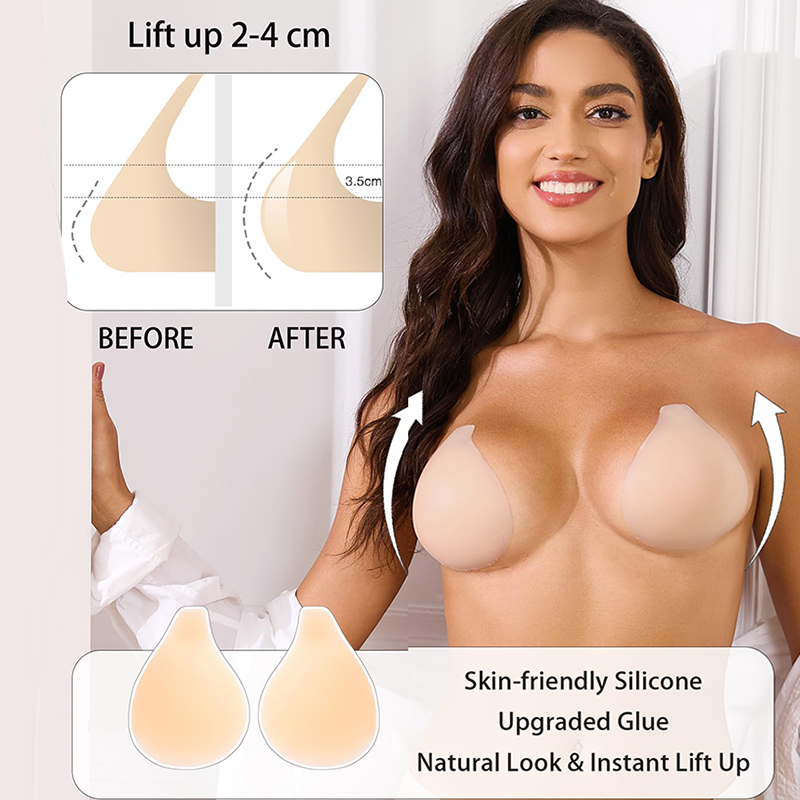 Strapless Bra Backless - 1/2 paires de soutien-gorge collant pour
