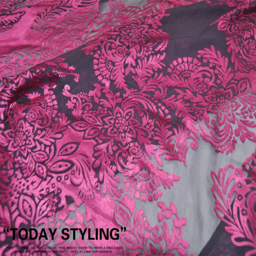 Robe Silk Women - Tissu en soie brûlée respirant à