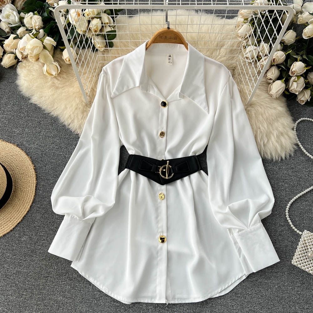Corset Waist Cinch - Jupe longue blanche élégante pour femme
