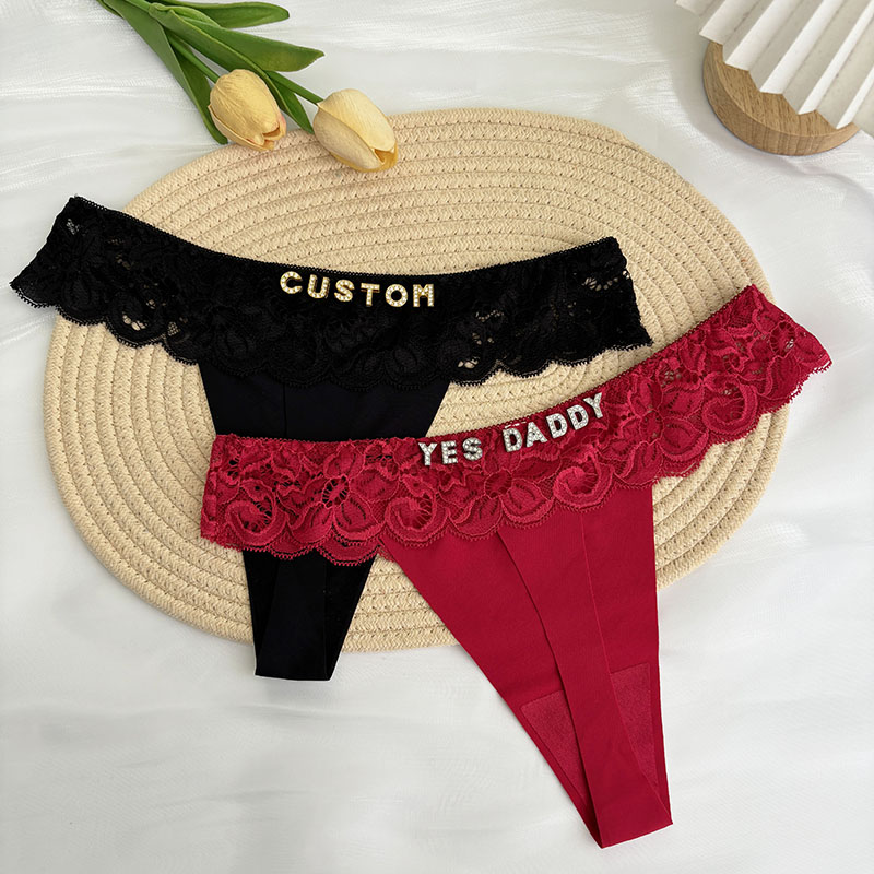 Thong Bikini Women - String personnalisé avec nom et lettre