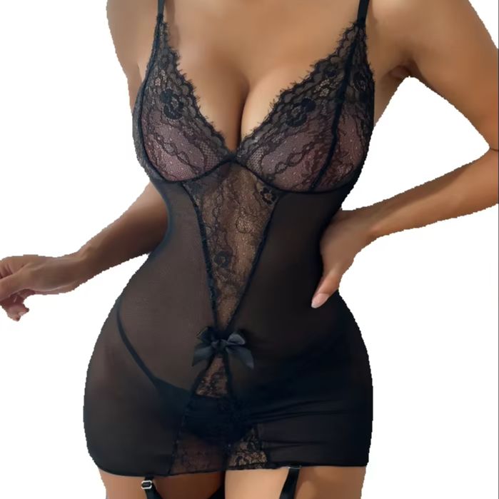 Garter Belt Set - Ensemble de lingerie en dentelle avec