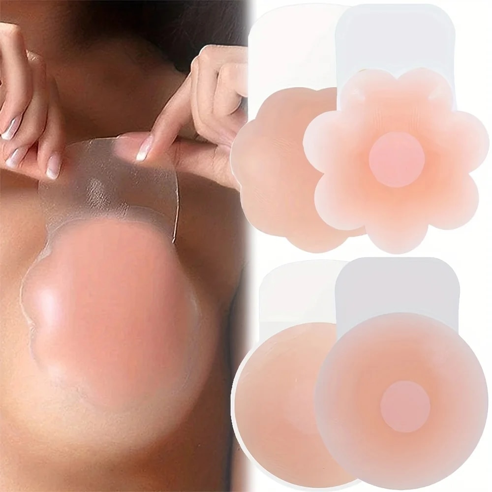 Push Up Bra Padded - 1 paire de cache-mamelon en Silicone,