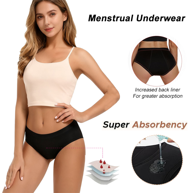 Period Panty Absorbent - Culottes menstruelles pour flux abondant, 4
