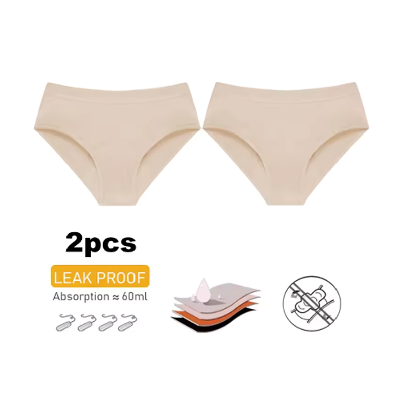 Period Panty Absorbent - Lot de 2 culottes menstruelles en