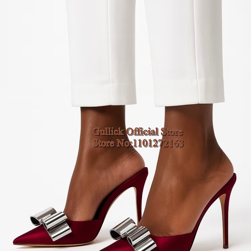 Slip Dress Satin - Mules à bout pointu en satin