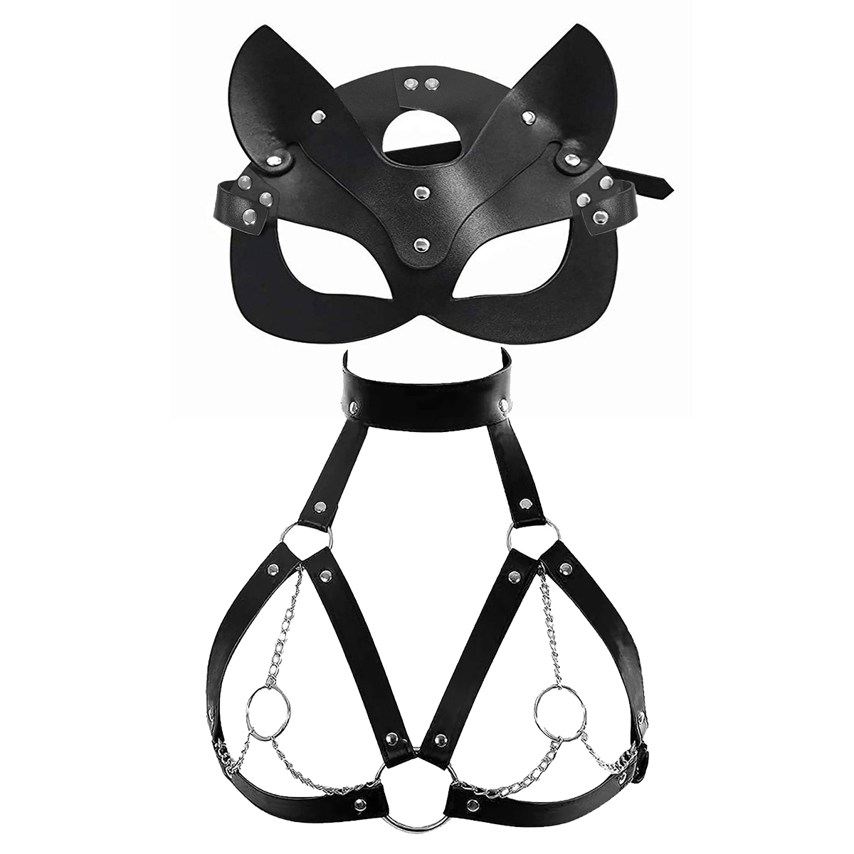 Garter Belt Set - Masque Sexy pour femmes, bandeau pour