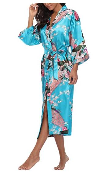 Robe de nuit longue bleu Royal - Robe Silk Women avis et prix