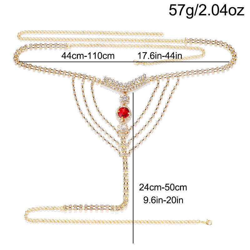 Chaîne de corps en strass de c - Thong Bikini Women avis et prix