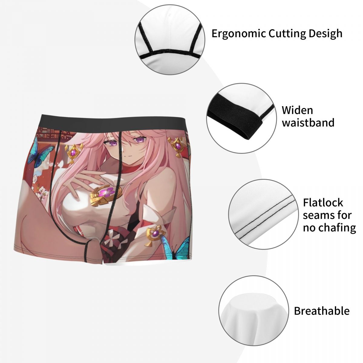 Genshin Impact Yae Miko Boxer  - Boyshort Underwear avis et prix