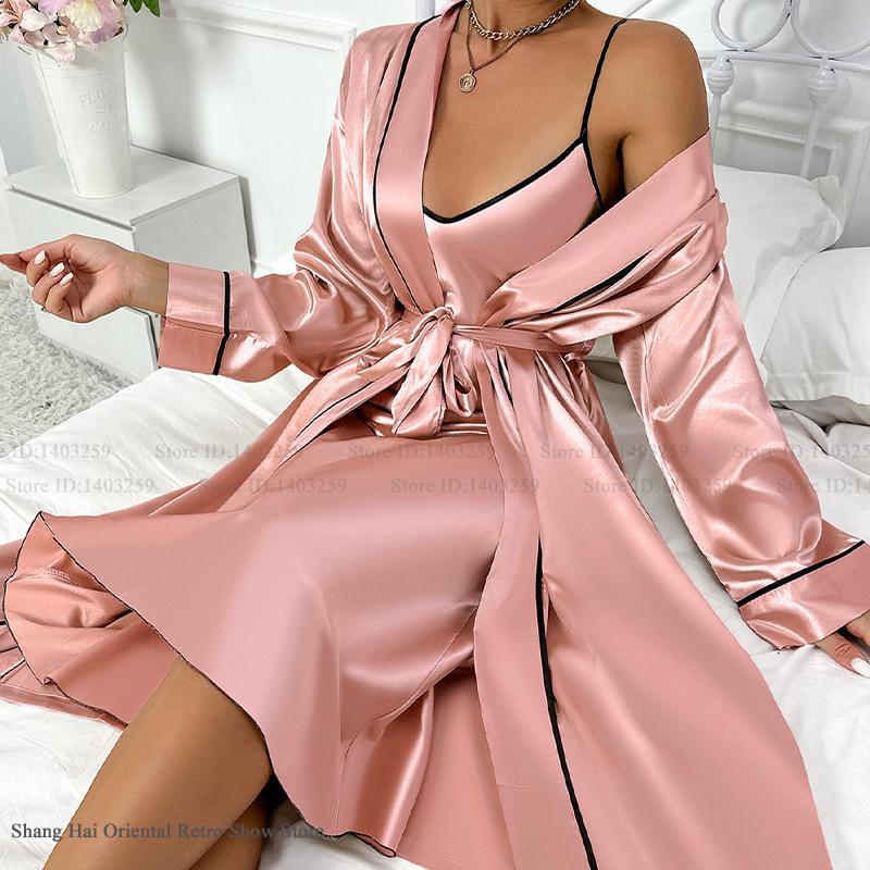 Sexy longue Twinset Robe ensem - Robe Silk Women avis et prix