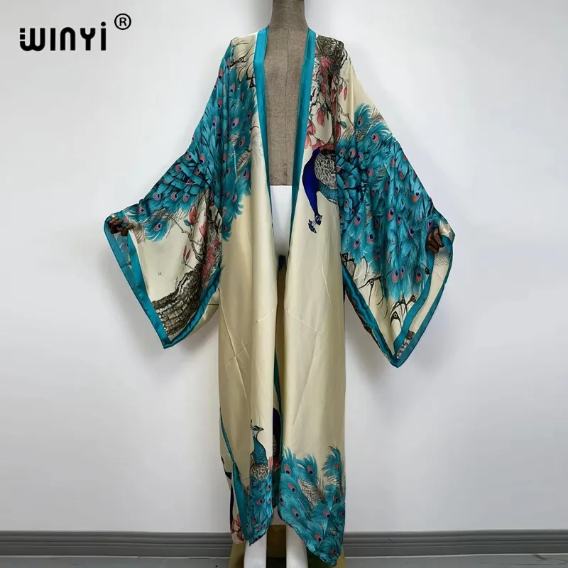 WINYI 2022 Robe Kimono Kaftan  - Robe Silk Women avis et prix